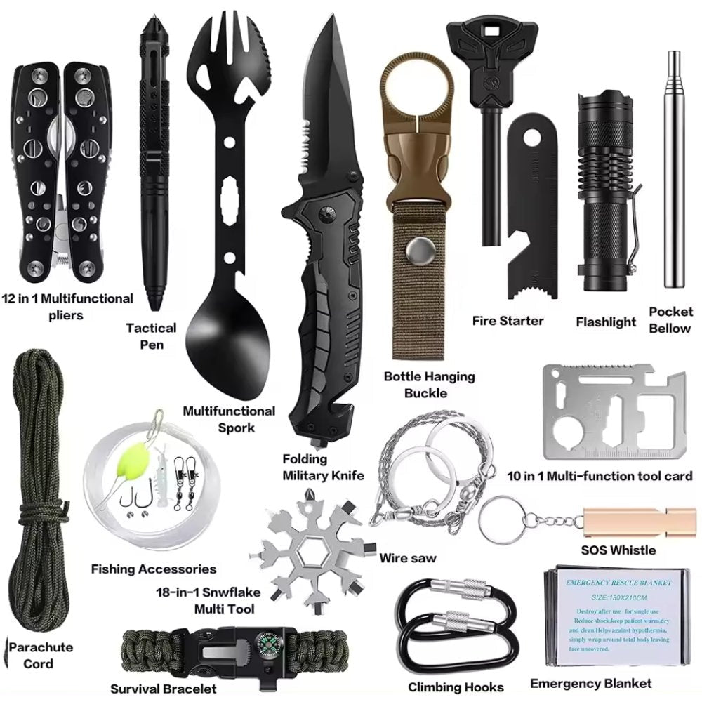 31 Pieces in 1 Bag Survival Gear and Equipment - click2shop