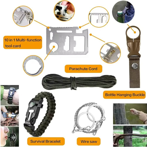 31 Pieces in 1 Bag Survival Gear and Equipment - click2shop