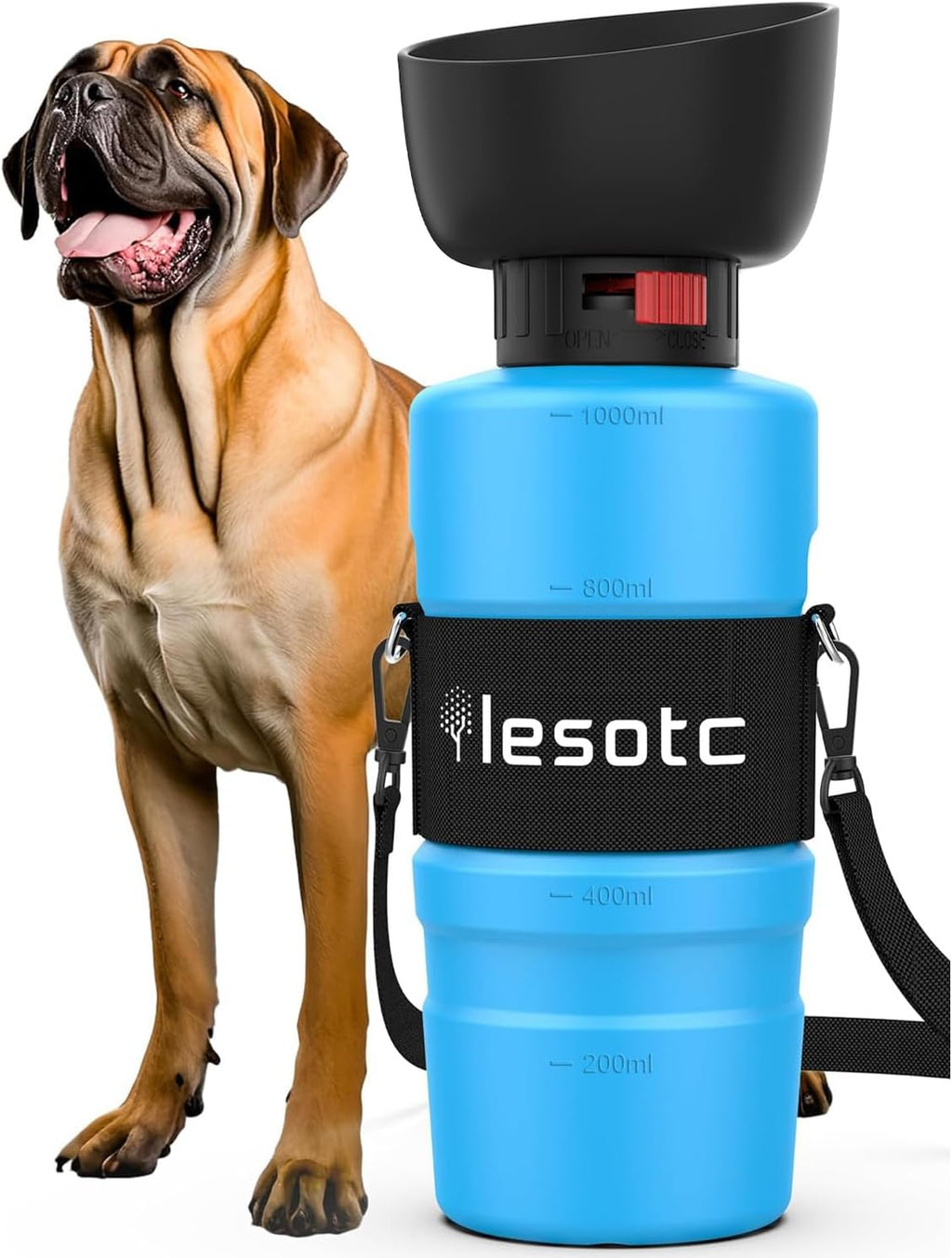 34oz Portable Dog Water Bottle Dispenser - 3.5Gen - click2shop
