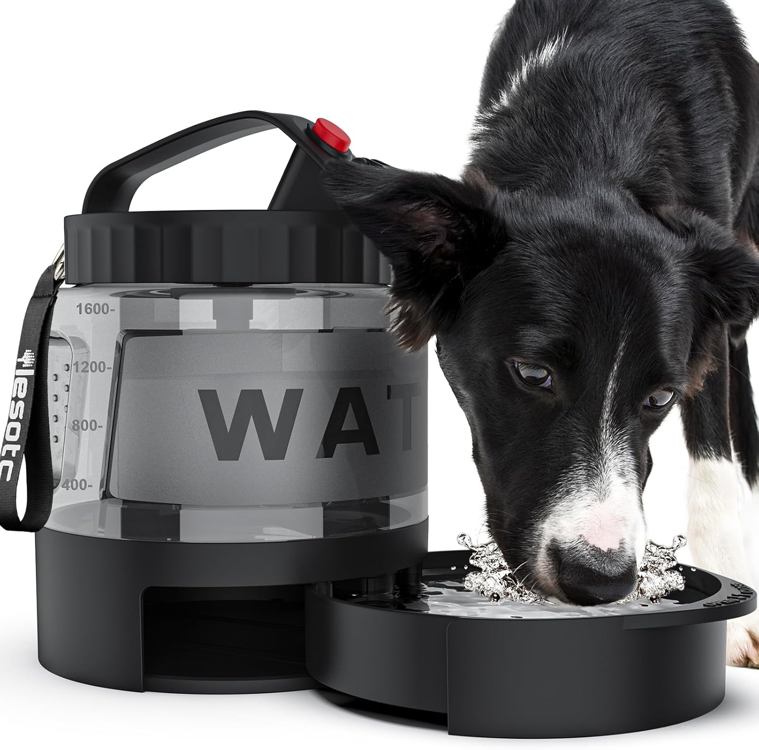56oz Portable Large Dog Travel Water Bowl Dispenser - click2shop