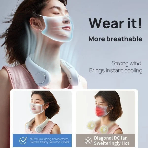 New Portable Neck Fan, 360° Cooling Personal Fan