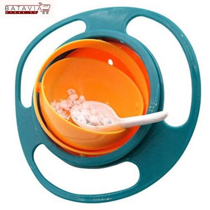 Amazing 360° Rotatable Non Spill Gyro Bowl with Lid