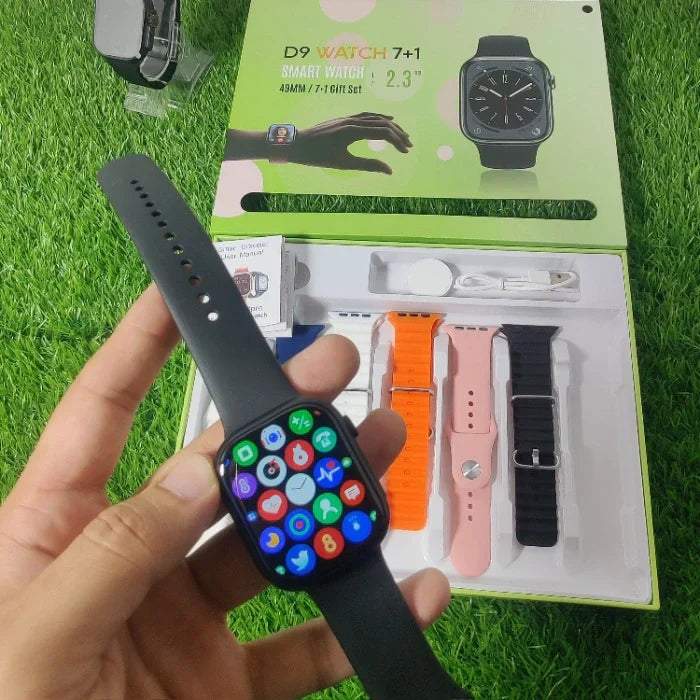 D9 Amoled Display 7 in 1 Strap Smart Watch