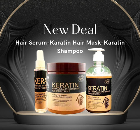 Keratin Hair Care Balance Hair Mask & Keratin Serum 3 Pcs Deal Hair Treatment