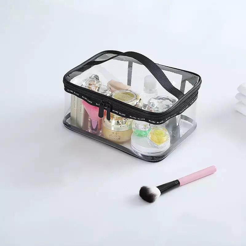 Makeup Pouch | Travel Water Proof Plastic Bag | Transparent Cosmetics Organizer