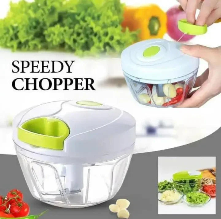 Manual Hand Pull Speedy Chopper With 3 Stainless Steel Blades