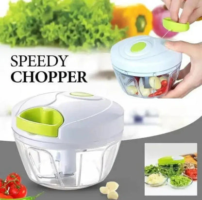 Manual Hand Pull Speedy Chopper With 3 Stainless Steel Blades