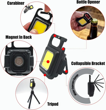 Multi-Function  COB Rechargeable Keychain  Flashlights