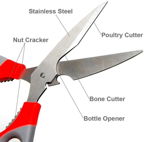 Multifunctional Stainless Steel Kitchen Scissors