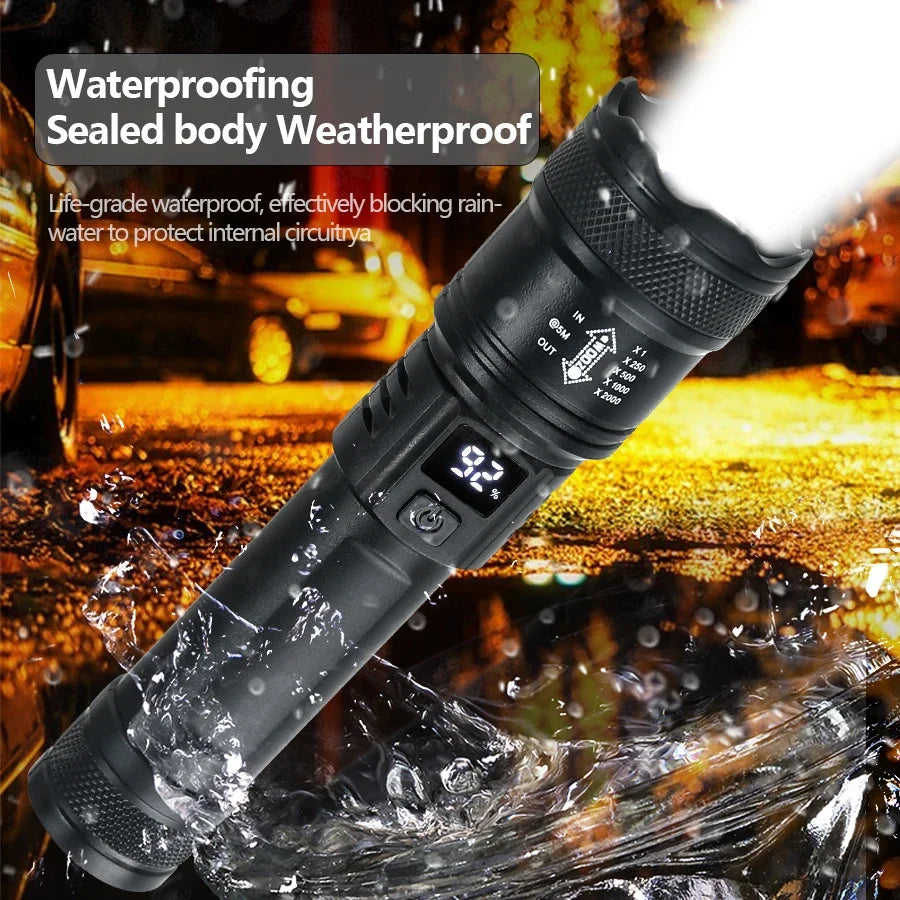 Tactical Torch Light - High Power Led Flashlight - Camping Fishing Emergency