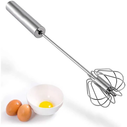 Semi Automatic Egg Beater – Stainless Manual Hand Mixer