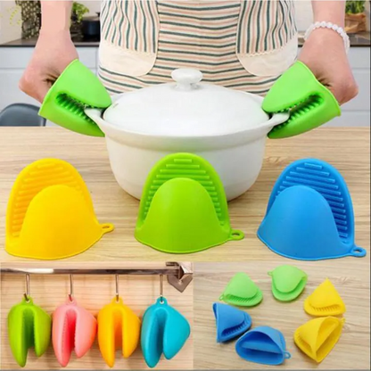 Silicone Pot Holder & Oven Mitts Multipurpose Heat Resistant Set