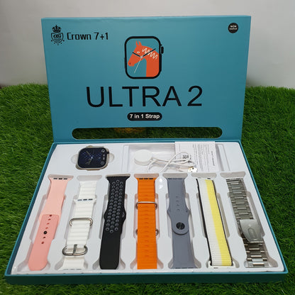 7 in 1 Ultra 2 Smartwatch - Crown Series 9, Bluetooth Call Smartwatch