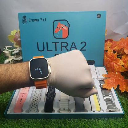 7 in 1 Ultra 2 Smartwatch - Crown Series 9, Bluetooth Call Smartwatch