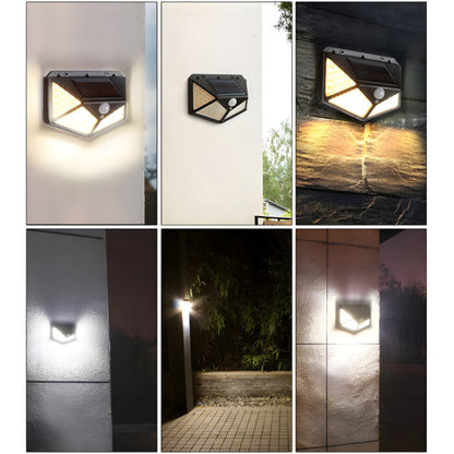 Solar Outdoor Human Body Induction Wall Lamps 100-LEDs