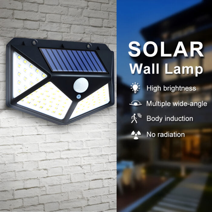 Solar Outdoor Human Body Induction Wall Lamps 100-LEDs