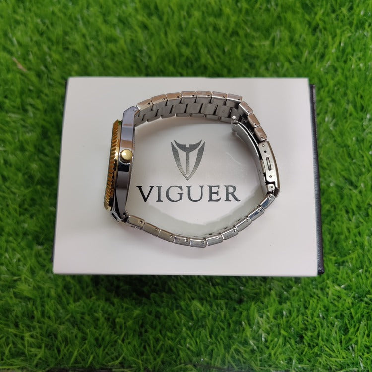 Viguer Simplicity Two Tone Gold and Steel Watch