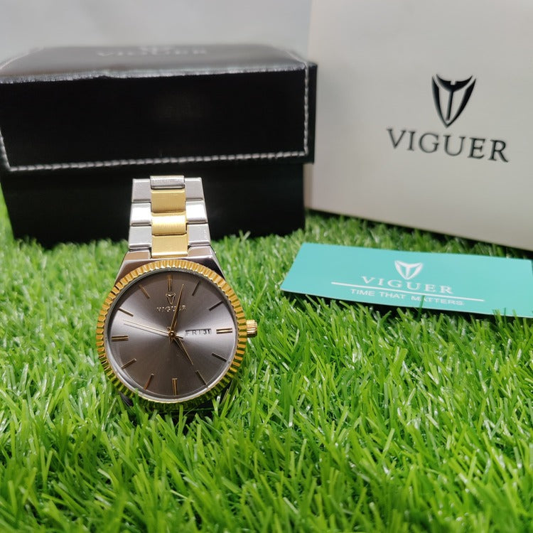 Viguer Simplicity Two Tone Gold and Steel Watch