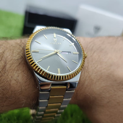 Viguer Simplicity Two Tone Gold and Steel Watch