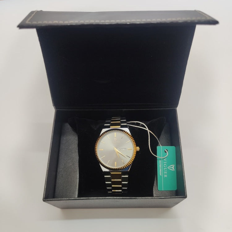 Viguer Simplicity Two Tone Gold and Steel Watch