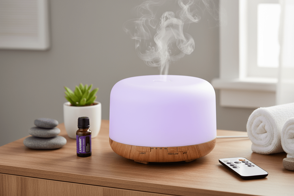 Aromatherapy - Essential Oils Color Changing Diffuser with Remote Control - click2shop