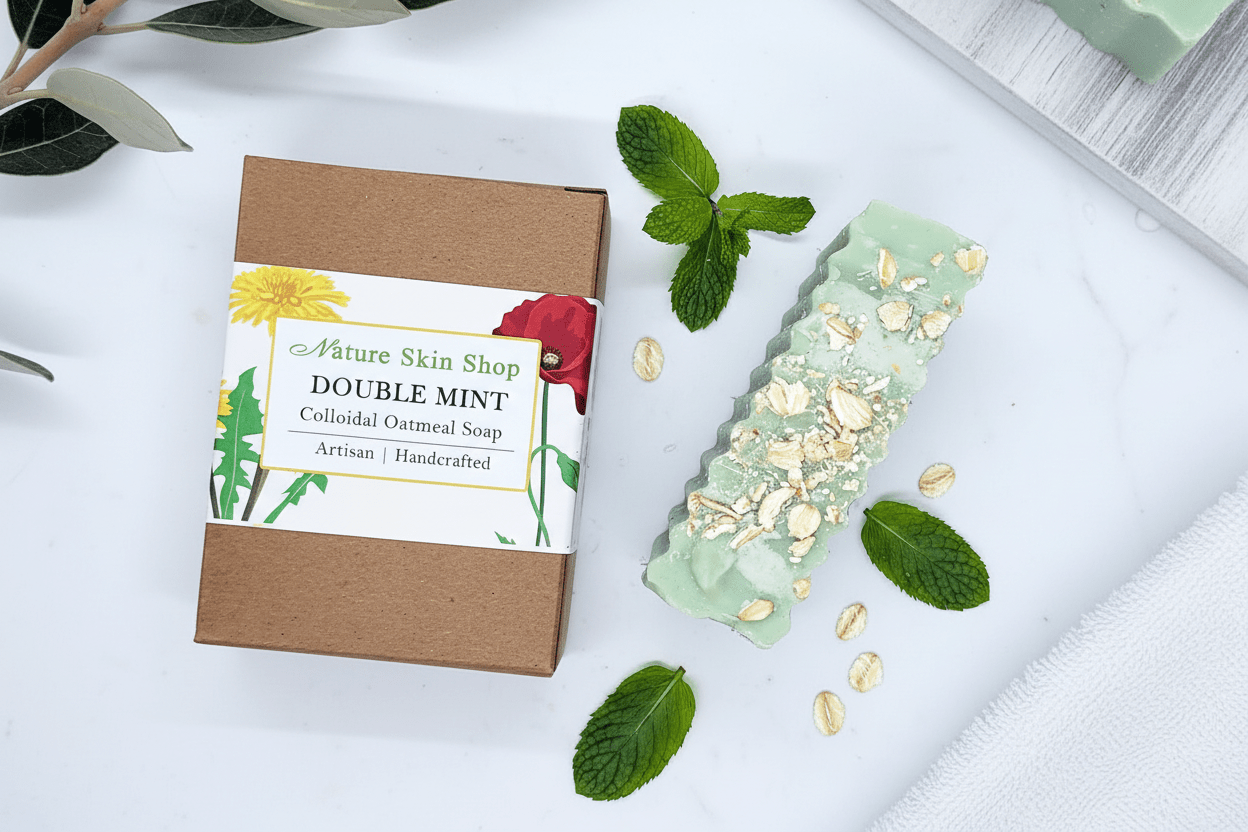 Double Mint Oatmeal Natural Soap, Cold Process - click2shop