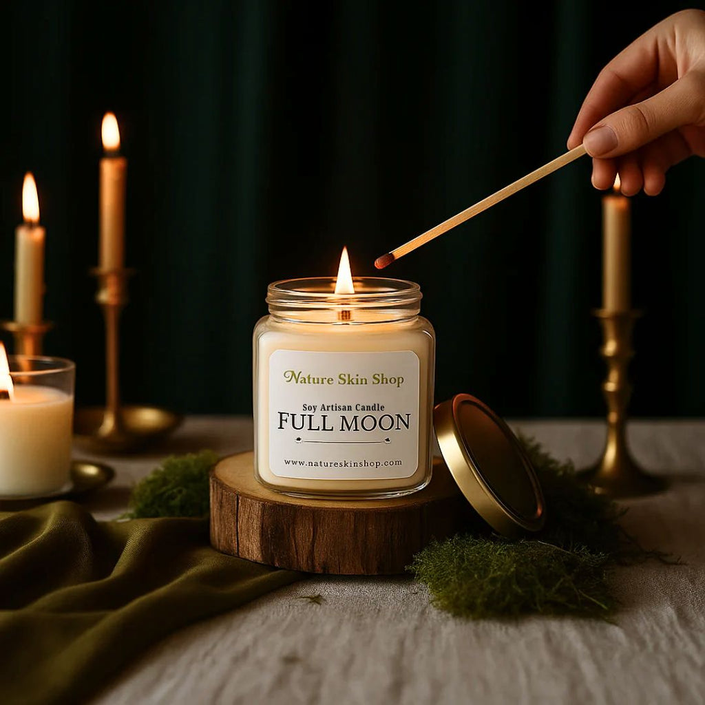 Full Moon Artisan Soy candle - Hand Poured - Clean Burning