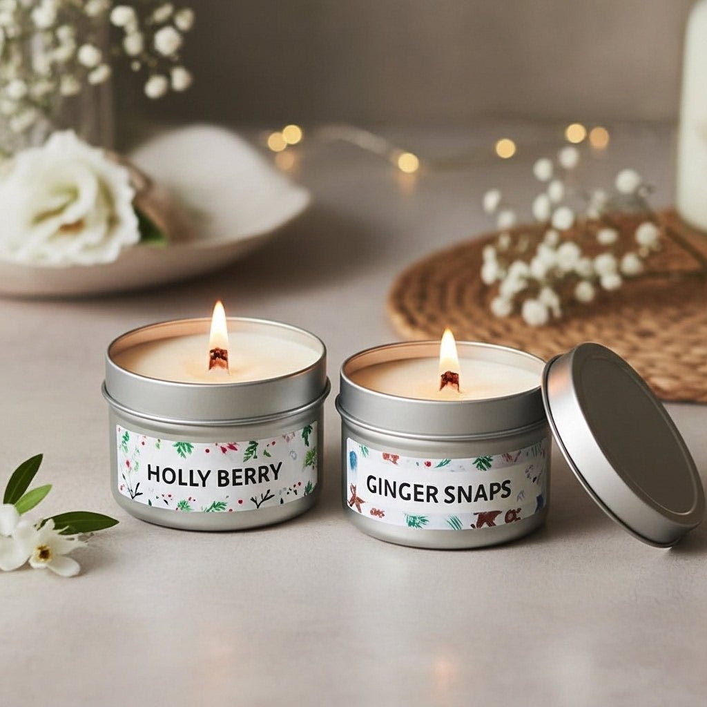Holiday Scents Candle Gift Set | Holly Berry & Ginger Snaps - click2shop