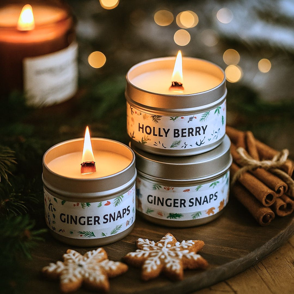 Holiday Scents Candle Gift Set | Holly Berry & Ginger Snaps