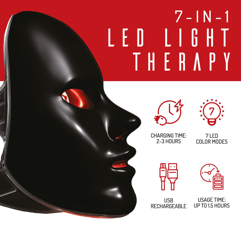 Light Therapy 7 - in - 1 LED Face Mask - Advanced Skincare - DIY at Home! - click2shop