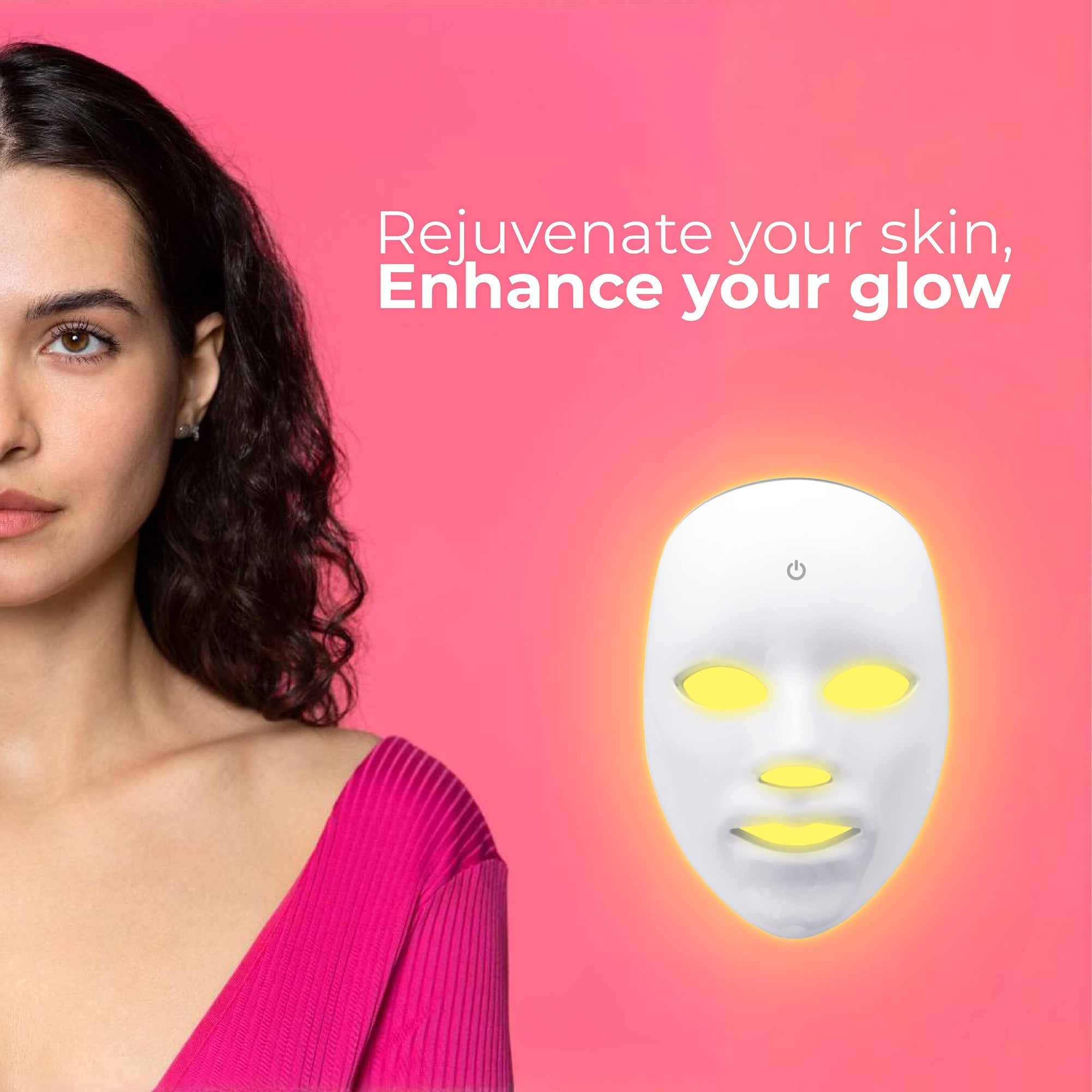 Light Therapy 7 - in - 1 LED Face Mask - Advanced Skincare - DIY at Home! - click2shop
