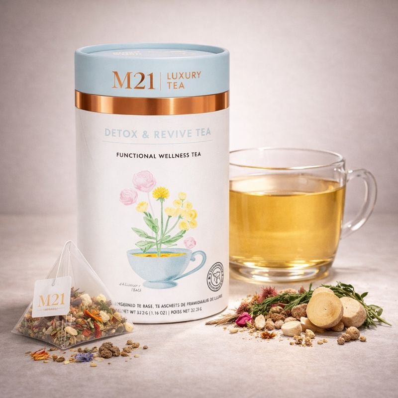 Luxury Organic Herbal Tea - Daily Detox & Revive - Caffeine Free - Vegan & Kosher - click2shop