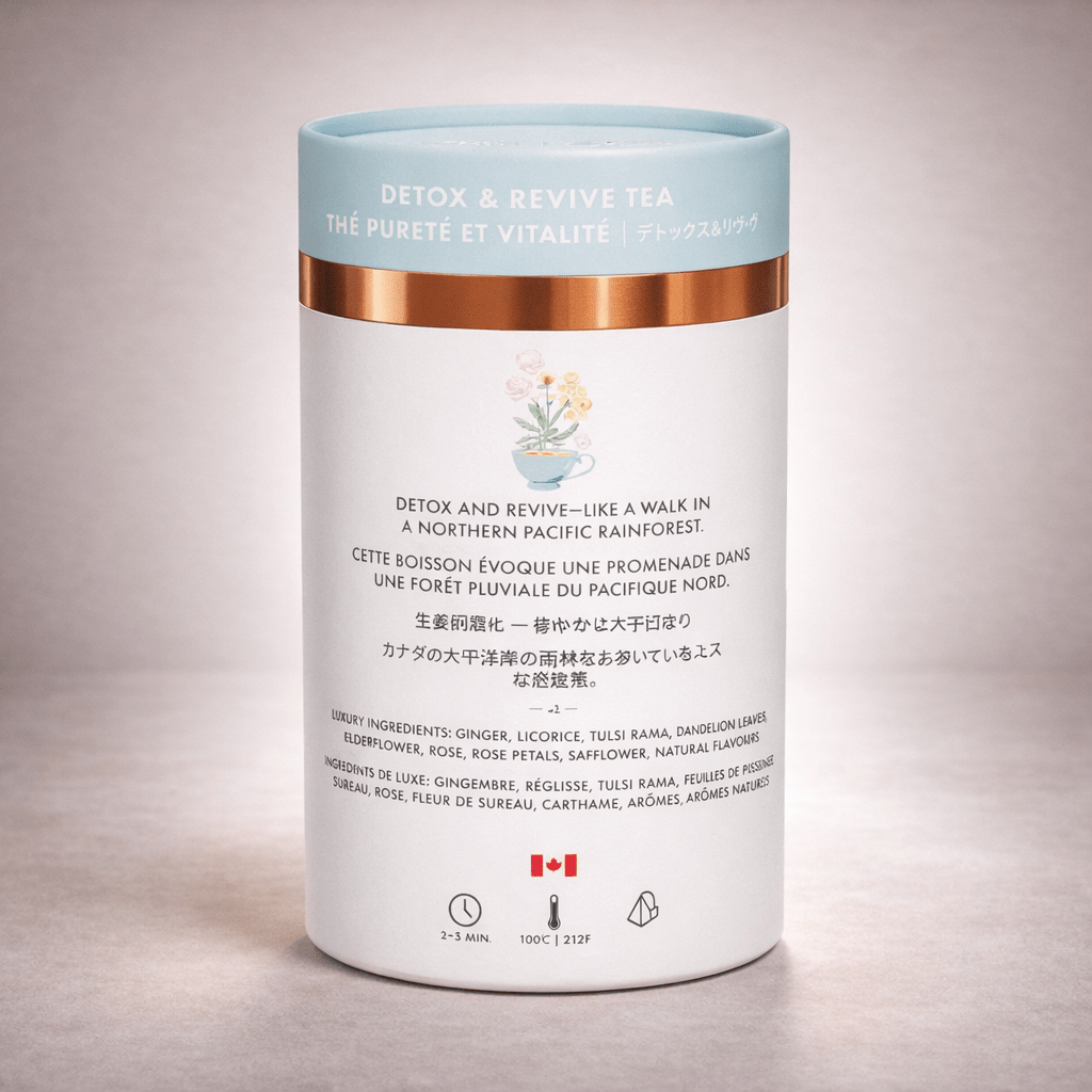 Luxury Organic Herbal Tea - Daily Detox & Revive - Caffeine Free - Vegan & Kosher - click2shop