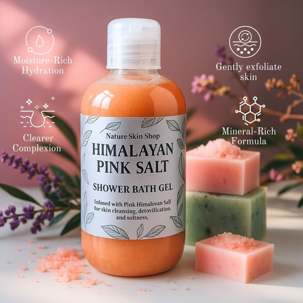 Himalayan Pink Salt Mineralizing Shower & Bath Gel - Revitalizing Cleanse