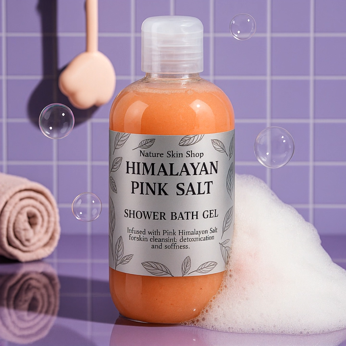 Himalayan Pink Salt Mineralizing Shower & Bath Gel - Revitalizing Cleanse